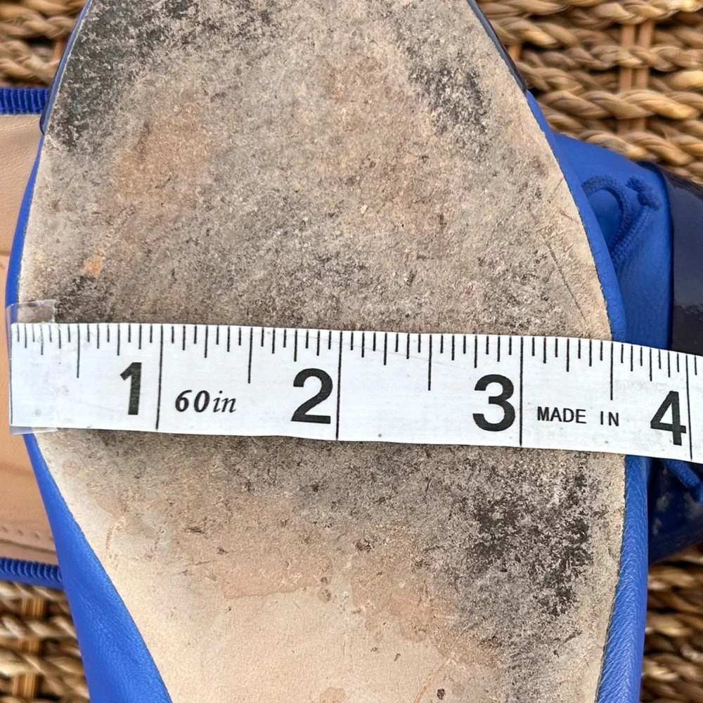 J. Crew Women’s Leather Gemma Cap Toe‎ Flats Slip On Point Toe Royal Size 10